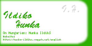 ildiko hunka business card